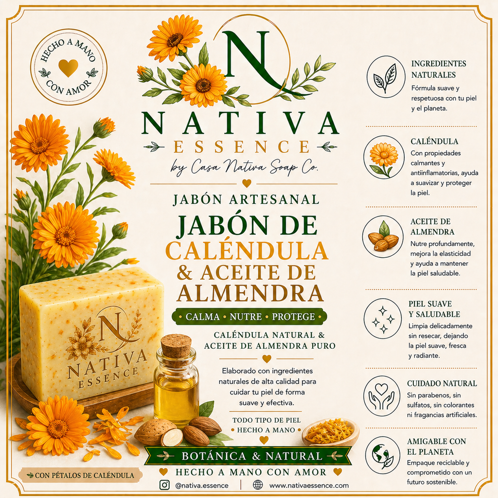 Jabón de Caléndula & Aceite de Almendra