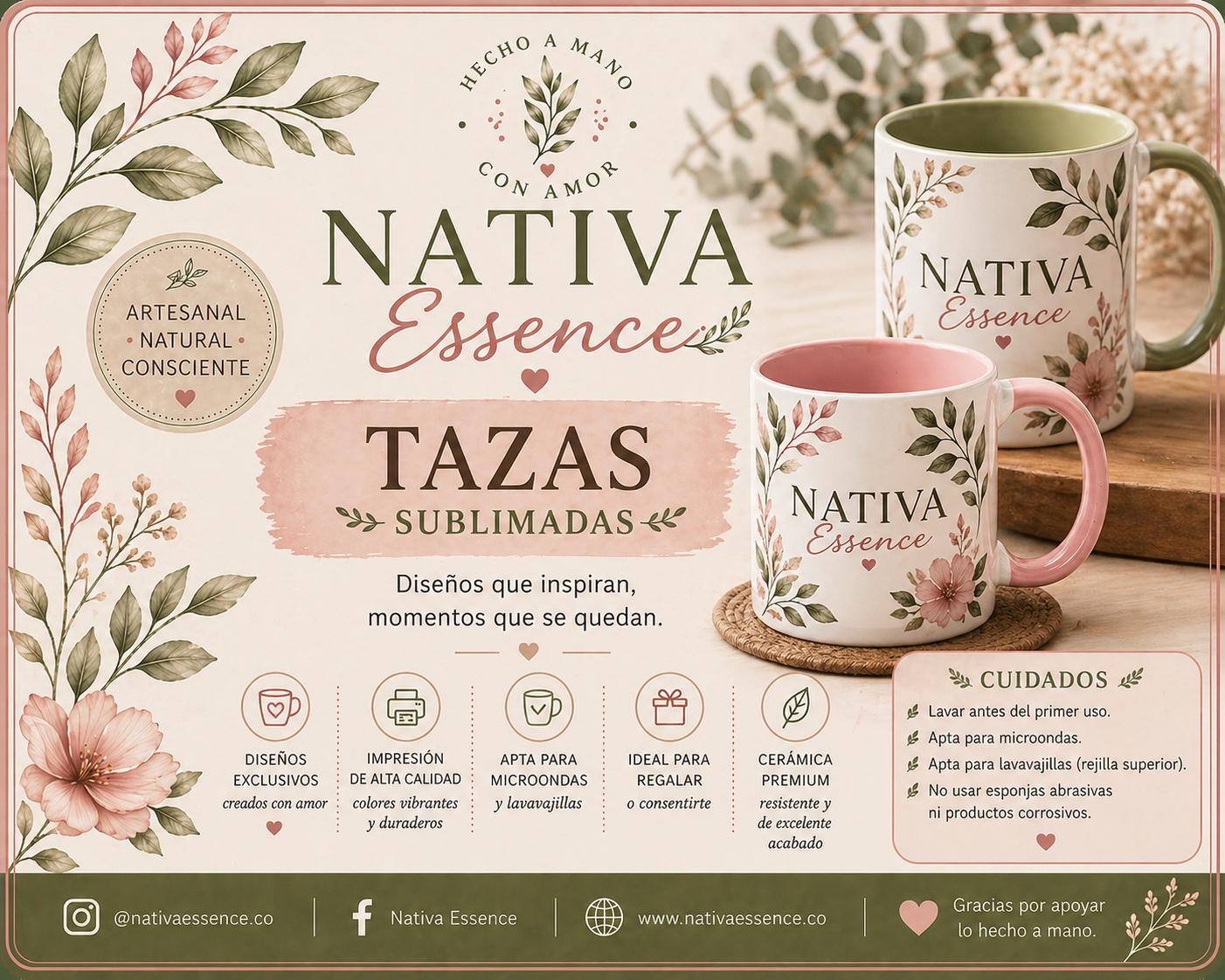 Taza Botánica Premium — Signature Mug